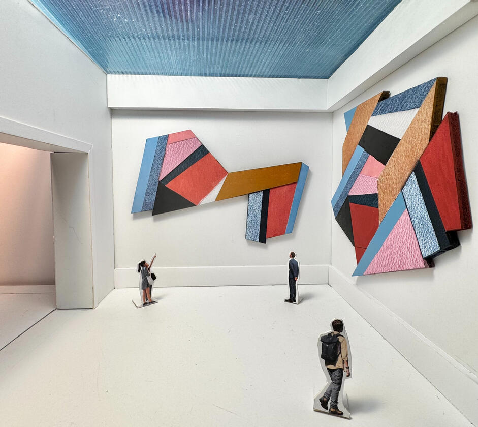 Tulip Fields Reimagined From Above. Mixed Media. Each Piece Approx 16' High.